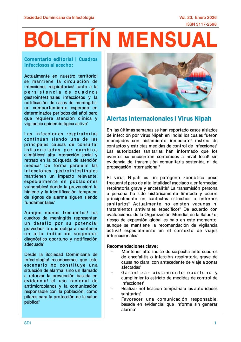 Boletín Vol. 23 .  Enero 2026