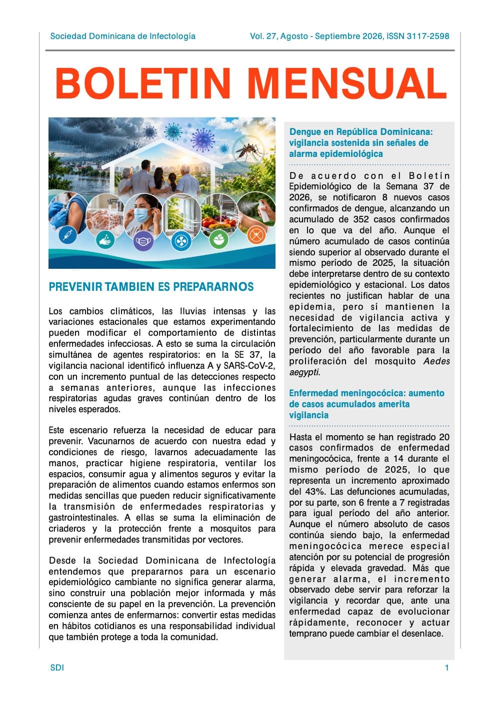 Boletín Vol. 27, Agosto - Septiembre 2026